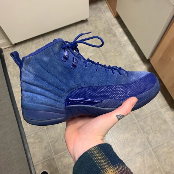 Air Jordan 12 Retro 'Deep Royal' Suede Size 11 Basketball Shoes 130690-400 - Picture 2 of 8